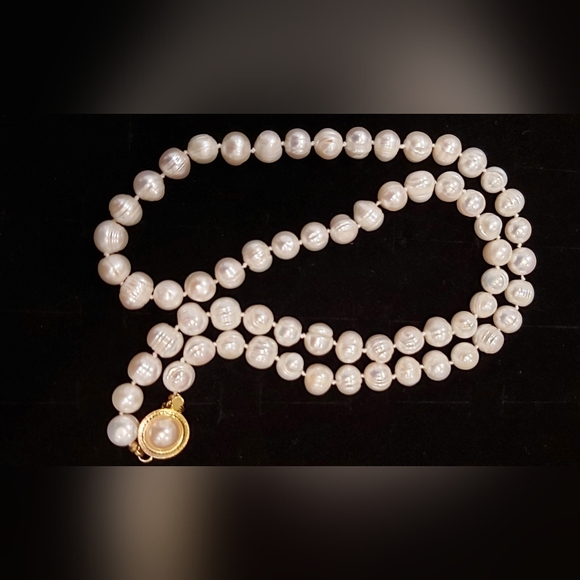 20" Genuine 7mm Baroque Freshwater Pearls - Picture 3 of 5
